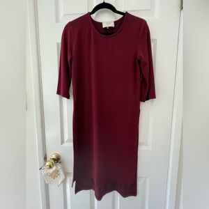 JUST - 3/4 sleeve purple tunic shirt - M